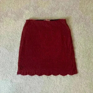 Hollister burgundy mini skirt